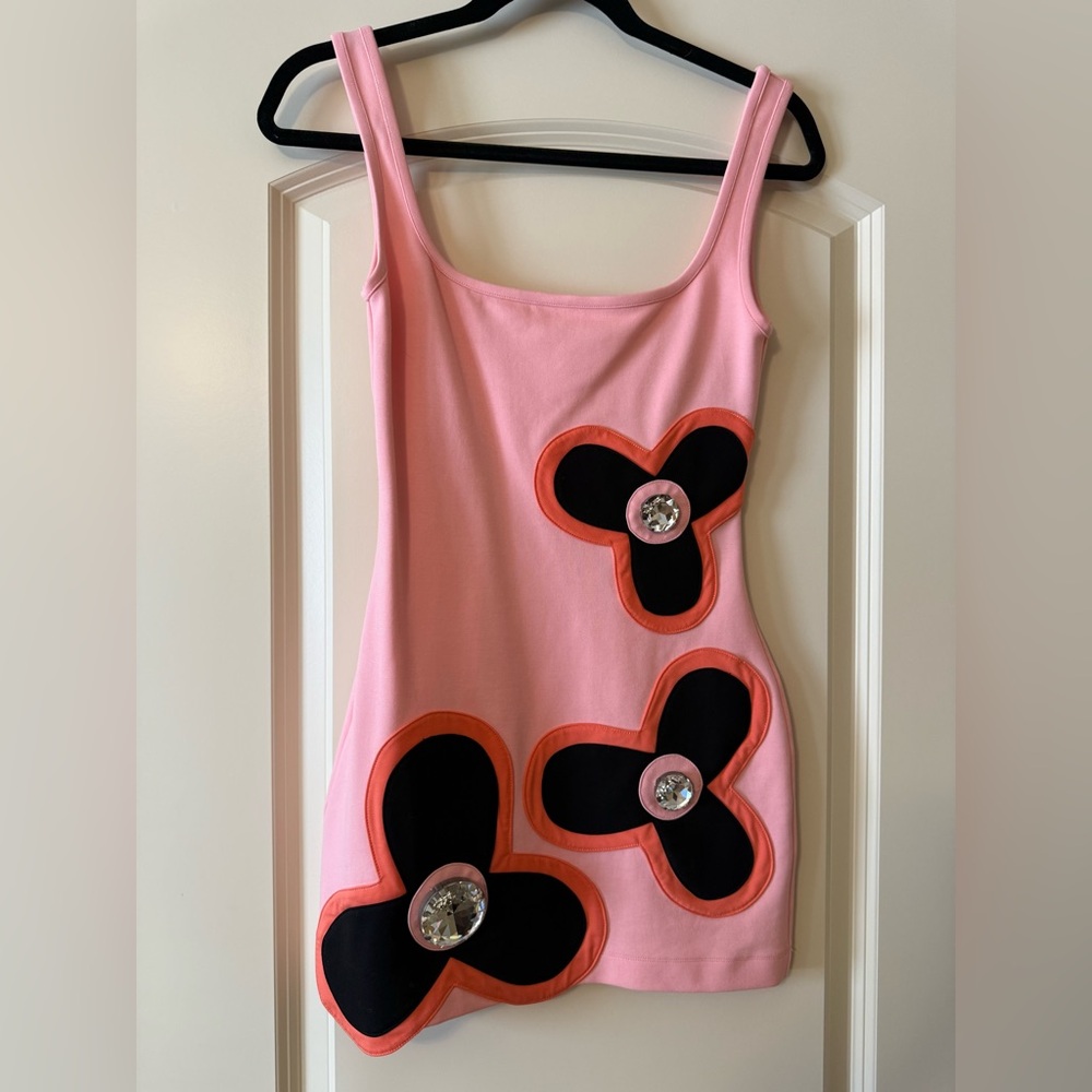 AREA Pink and Black Mini Dress - Picture 9 of 15